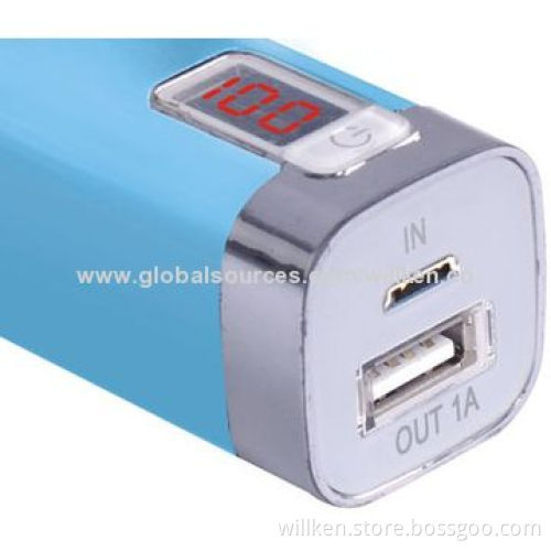 Mobile Phone Chargers, 2,200mAh, LCD Digital Indicator, Stainless Case/Protect Over-charge/Discharge